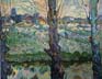 Reproductions and Copies of masterpieces oil on canvas Vincent Van Gogh revisited by Ida Parigi’s paintings: Orchard in Blossom with View of Arles